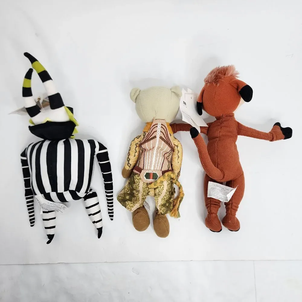 Disney Lion King Trickster Timon Nala Plush Bean Bag Doll Broadway‎ - Lot of 3